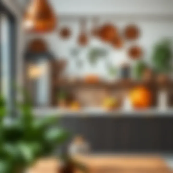 Creative wall decor in a kitchen