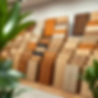 An array of various parquet samples displayed elegantly