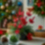 A beautifully arranged kokina plant in a festive setting.