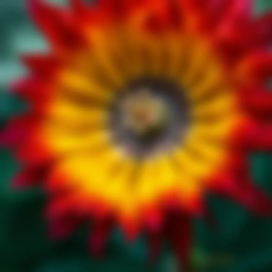 A close-up of the Kokina flower showcasing its intricate petals and vibrant colors.