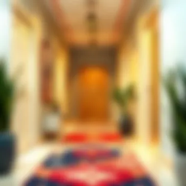 Energizing Hallways with Vibrant Rug Designs Vibrant rug designs that energize the hallway space