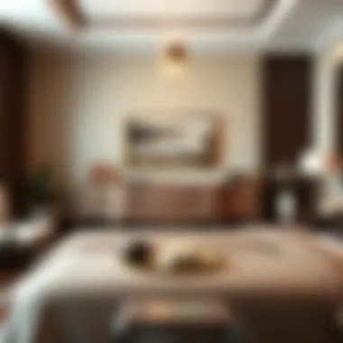 Luxurious Serenity with Dark Brown Accents Elegant dark brown accents in a luxurious bedroom