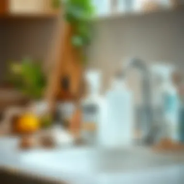 Natural cleaning agents on a countertop