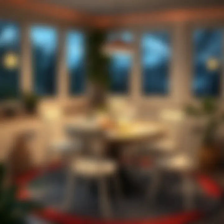 Cozy dining space with four-person table