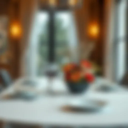 Elegant Dining Table Arrangement Elegant dining table arrangement for four