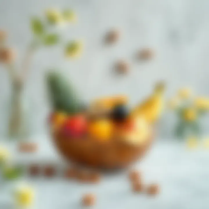 Garnished Fruit Bowl A beautifully presented fruit bowl garnished with nuts and seeds