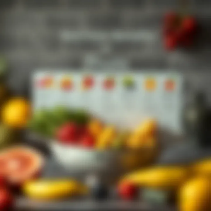 Nutritional Benefits of Fruits Nutritional chart displaying the benefits of various fruits