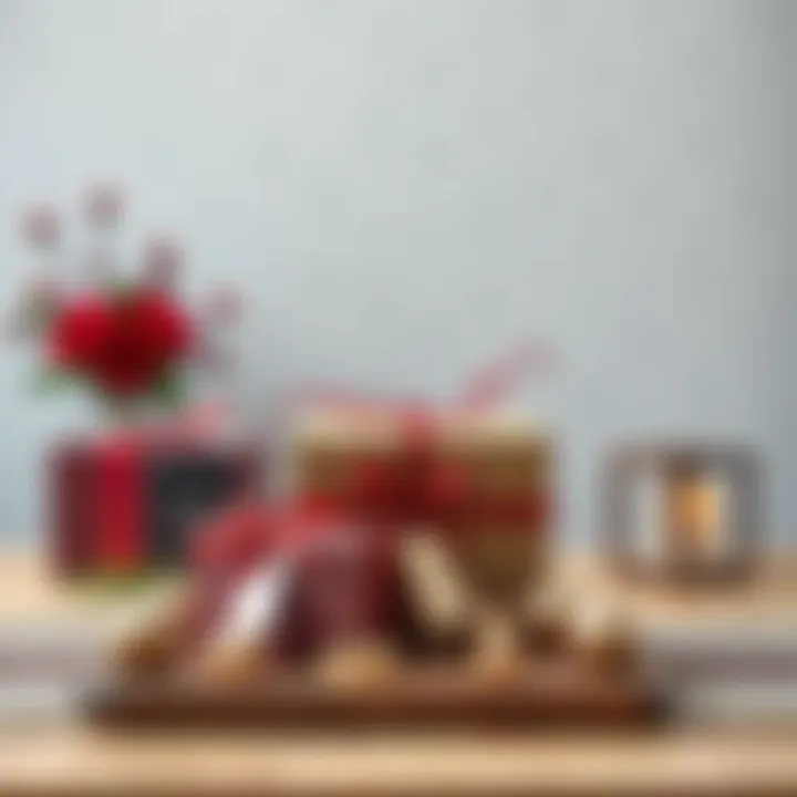 An artistic interpretation of modern and traditional elements in gift presentation.