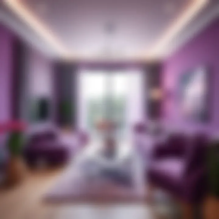 Shades of purple in interior design