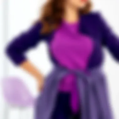 Fashion styles incorporating purple