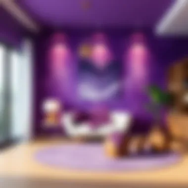 Artistic representations of purple in design