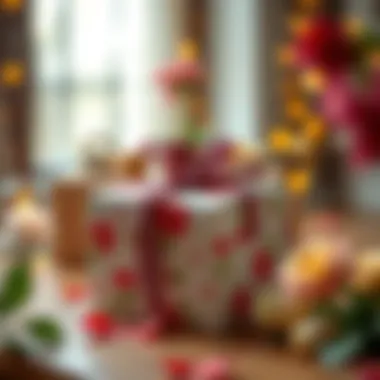 Thoughtful Gift Box for Mothers A beautifully wrapped gift box ready for Mother's Day