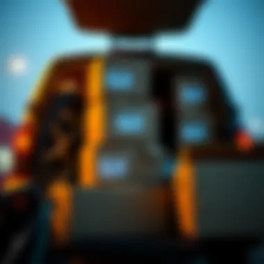 Organized Boxes for Transport Organized boxes ready for transport