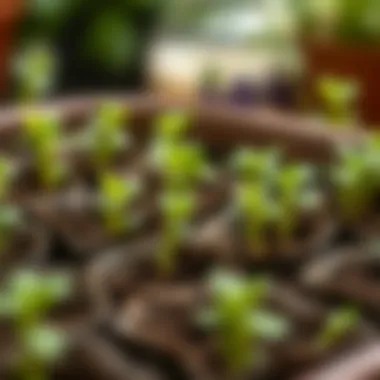 Healthy mint seedlings ready for planting