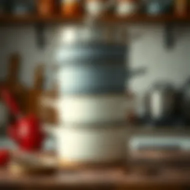 Stacked cookware creating a challenge in the kitchen