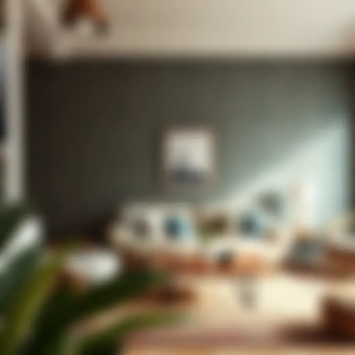 Stylish Living Room with Expertly Applied Wallpaper Stylish living room featuring expertly applied wallpaper