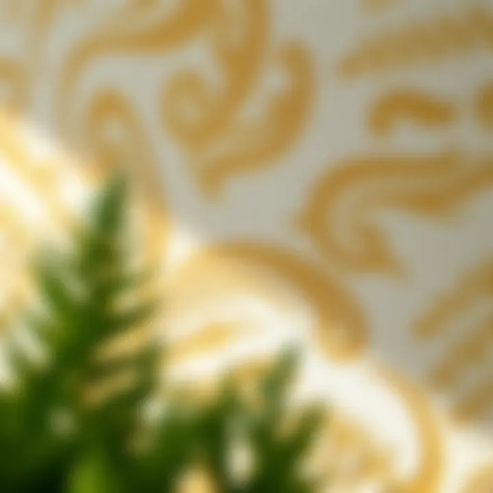 Textured Wallpaper Sample Highlighting Craftsmanship Close-up of textured wallpaper sample showcasing craftsmanship