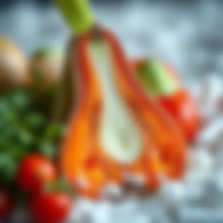 Cross-section of healthy winter vegetables showcasing their nutrients.