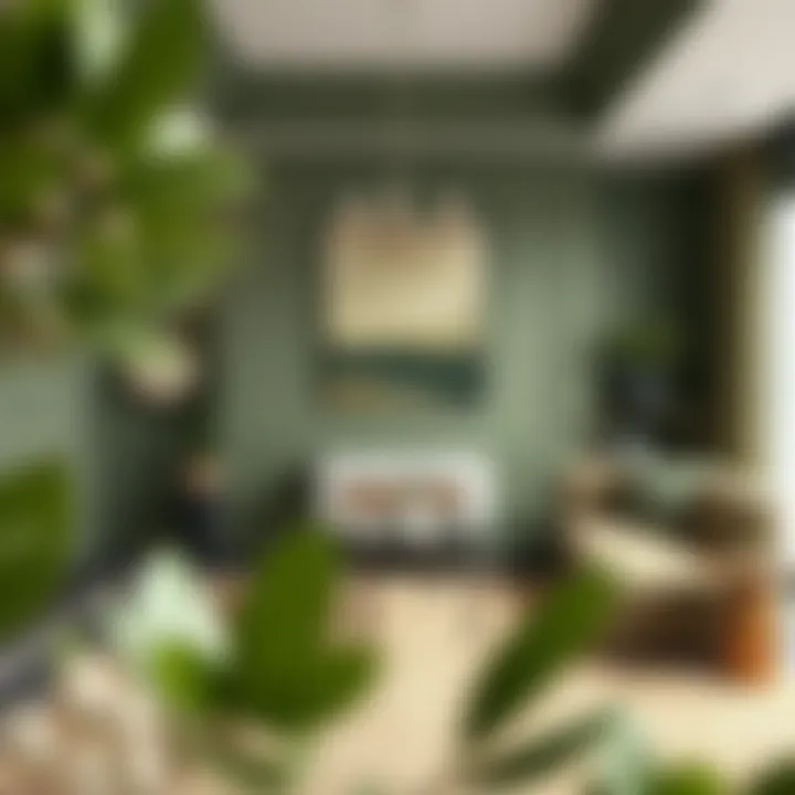 Sophisticated Olive Green Decor Elegant room design featuring olive green accents