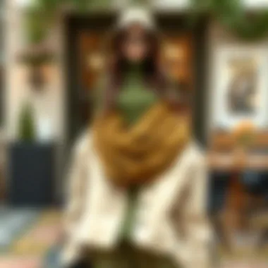 Chic Olive Green Ensemble Fashionable outfit combining olive green with complementary colors