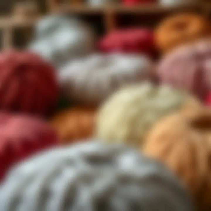 Yarn Selection for Knitting Poufs A variety of yarn materials ideal for knitting poufs