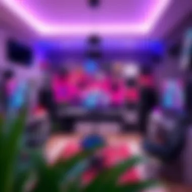 Aesthetic gaming room with unique accessories