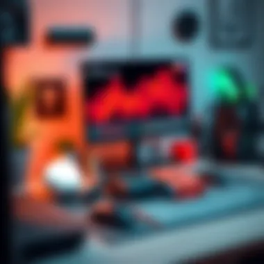 Creative arrangement of gaming accessories