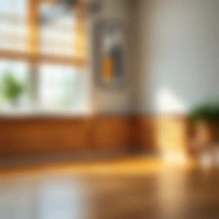 Beautifully designed baseboards enhancing room aesthetics