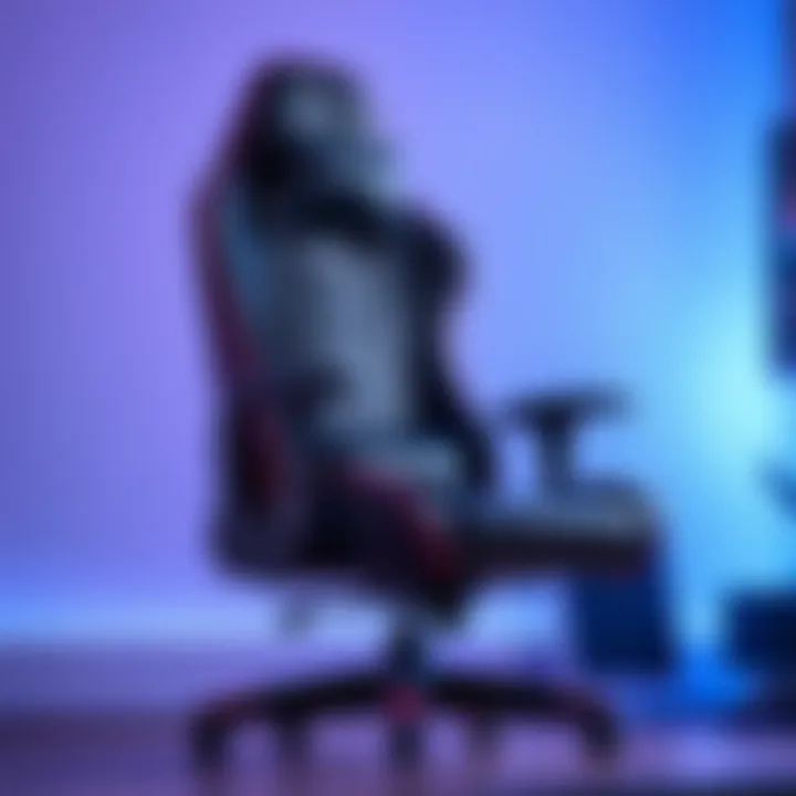 Comfortable gaming chair with ergonomic design