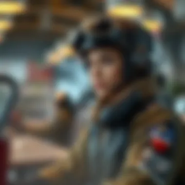 Creative design sketches for a pilot outfit