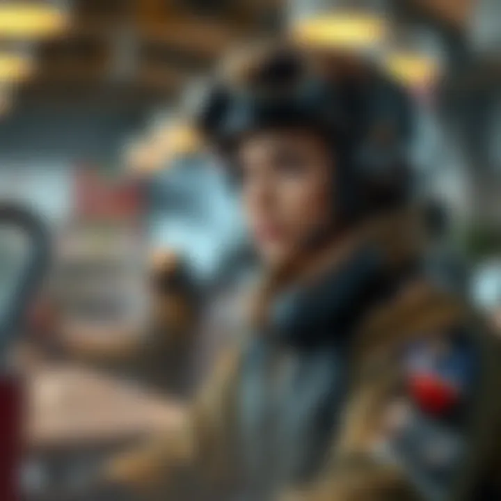 Creative design sketches for a pilot outfit