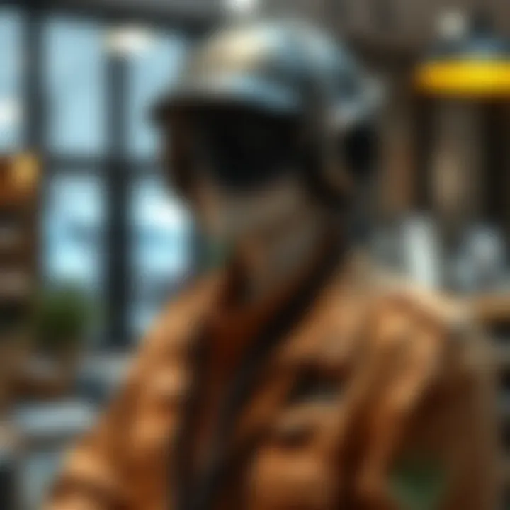 Finished pilot costume displayed on a mannequin