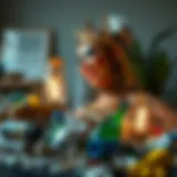 Transforming Waste into Art Creative recycling project showcasing transformed waste materials