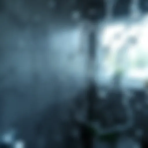 Water Stains on Shower Glass Close-up of water stains on shower glass