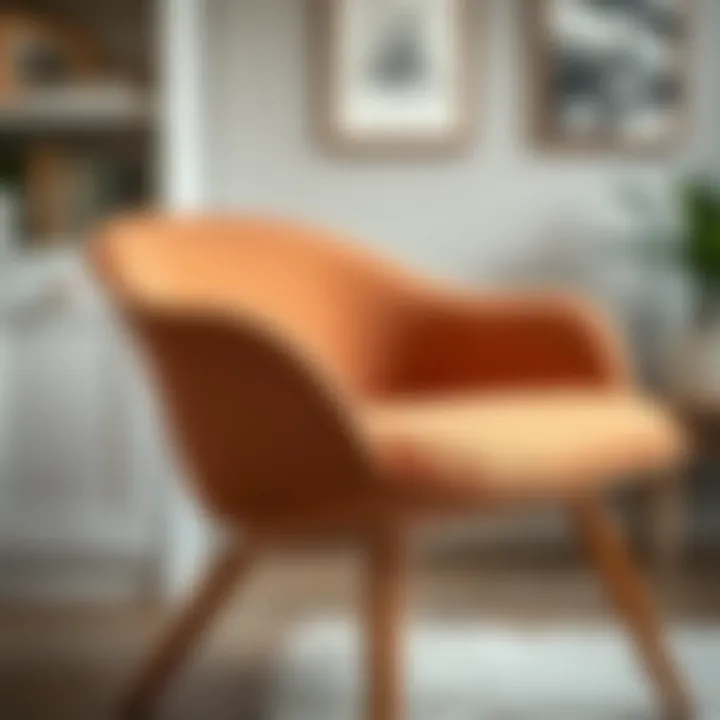 Close-up of mid-century modern chair