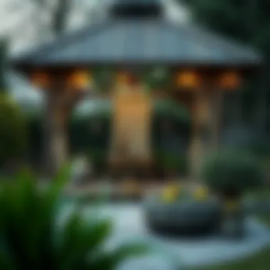 Rustic decor elements enhancing a gazebo's charm