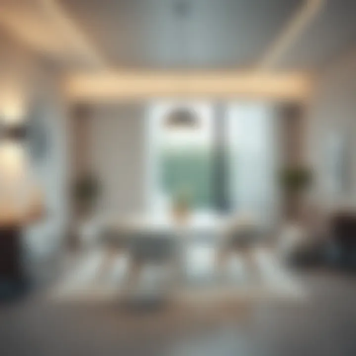 Chic dining area showcasing minimalist design