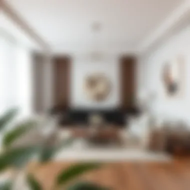 Elegant minimalist living room with neutral tones