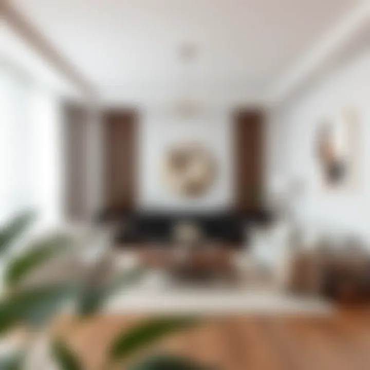 Elegant minimalist living room with neutral tones