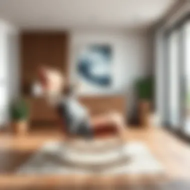 Stylish rocking chair in a modern interior setting