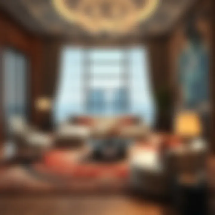 Luxurious living room rug showcasing intricate patterns