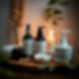 A serene skincare setup featuring natural products