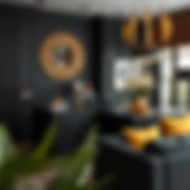 Stylish black and gold color pairing