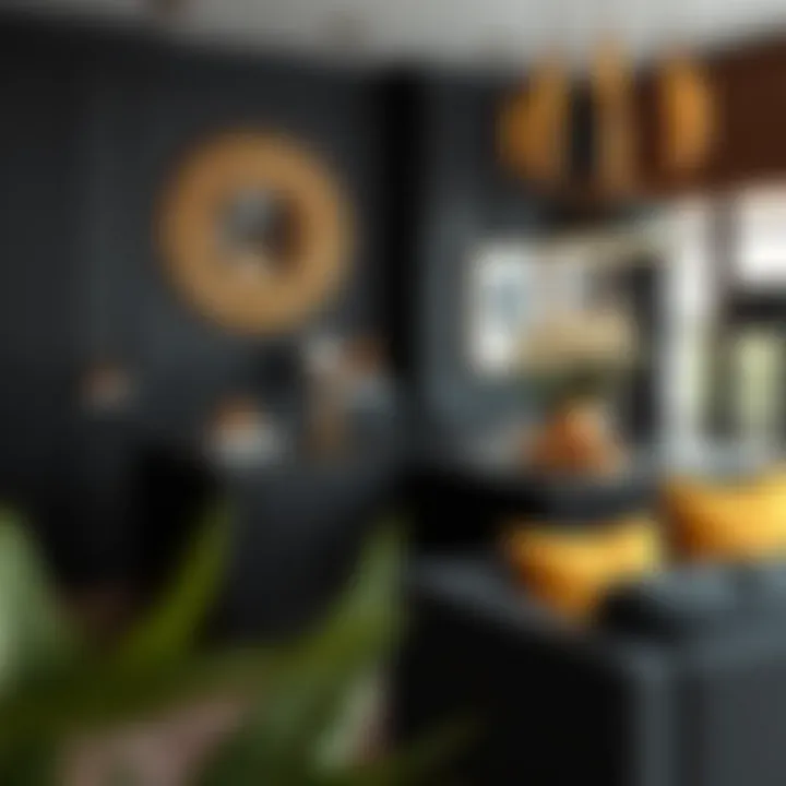 Stylish black and gold color pairing