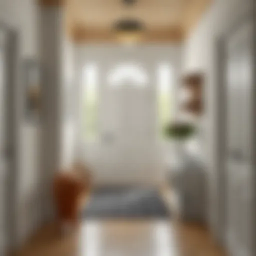 Elegant small entryway design with creative storage solutions