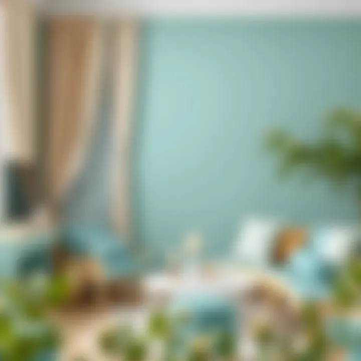 Turquoise and Beige Harmony An artistic composition featuring turquoise and soft beige hues together.