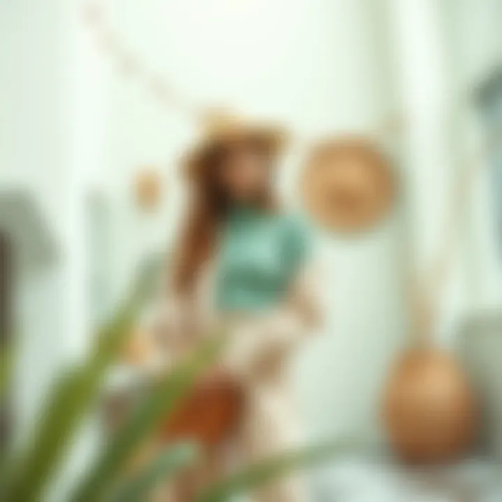 Fashion Blend of Mint Green and Earth Tones A stylish outfit combining mint green with earthy tones and textures.