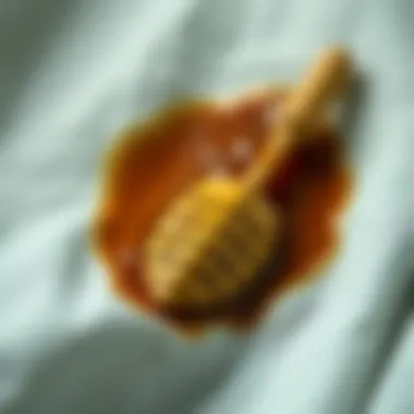 Tea stain on a fabric