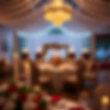 Elegant wedding venue setup