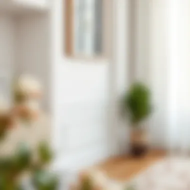 White skirting board enhancing room aesthetics